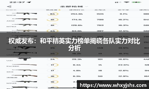 权威发布：和平精英实力榜单揭晓各队实力对比分析